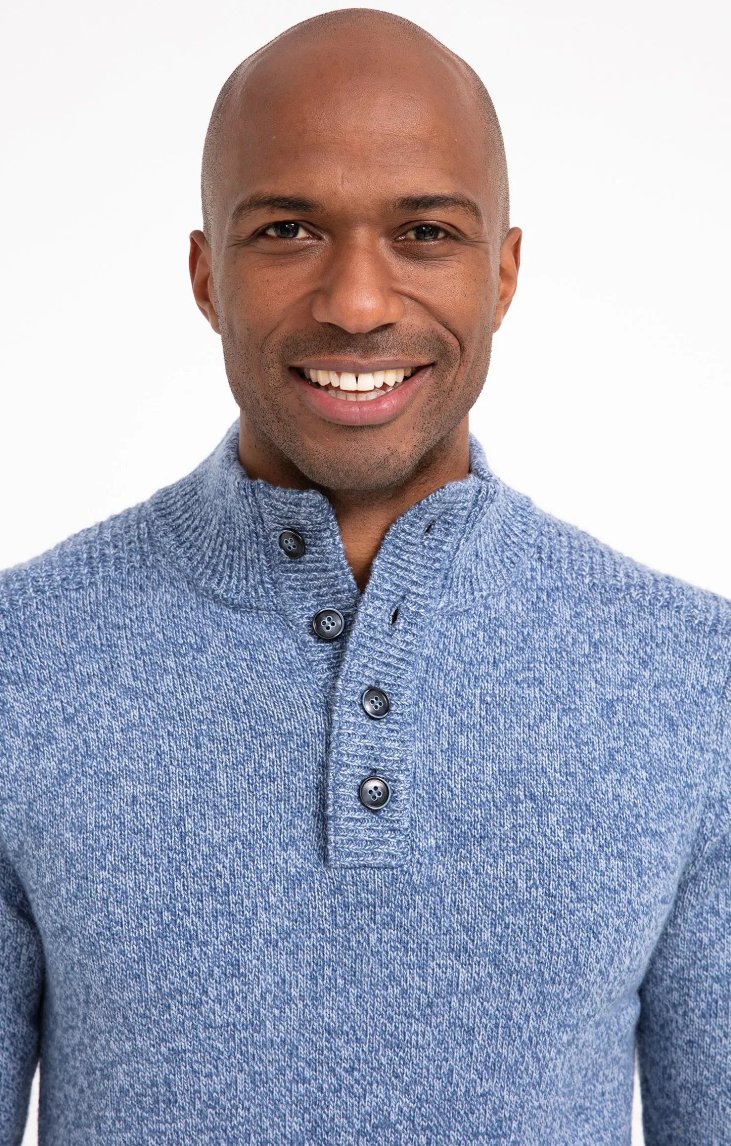Pull col montant boutonné -