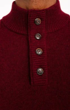 Pull col montant boutonné -