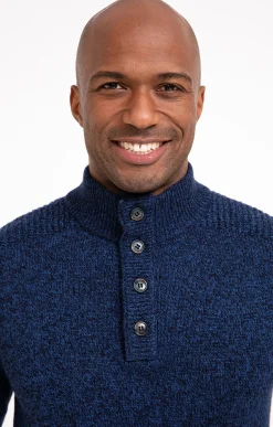 Pull col montant boutonné -