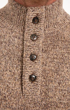 Pull col montant boutonné -