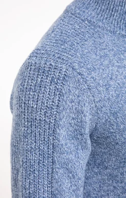 Pull col montant boutonné -