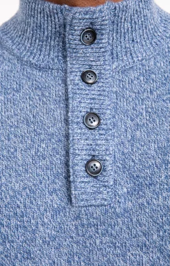 Pull col montant boutonné -