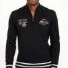 Pull col montant brodé -