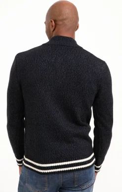 Pull col montant brodé -