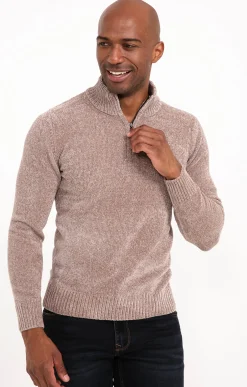 Pull col montant chenille -
