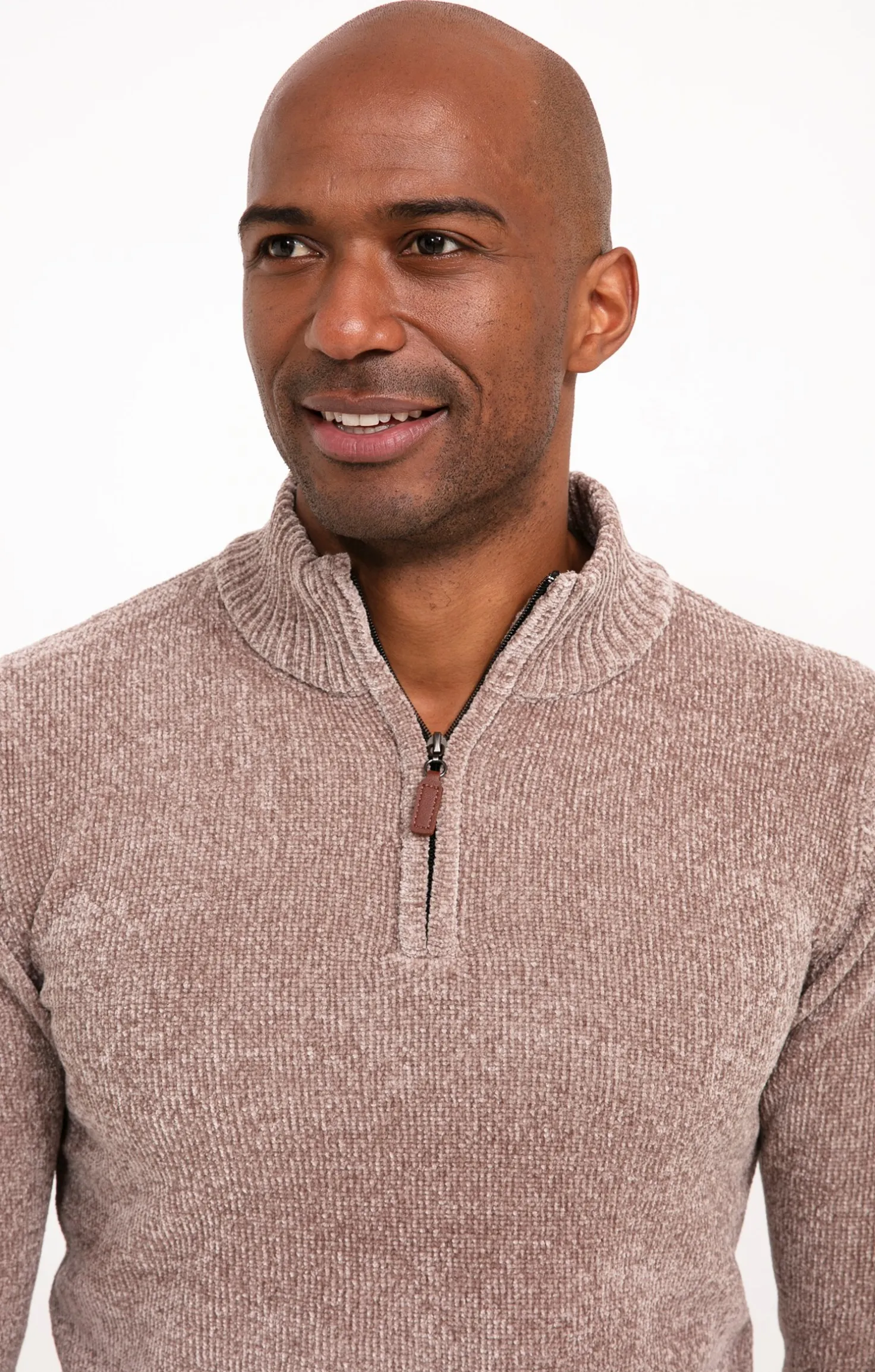 Pull col montant chenille -