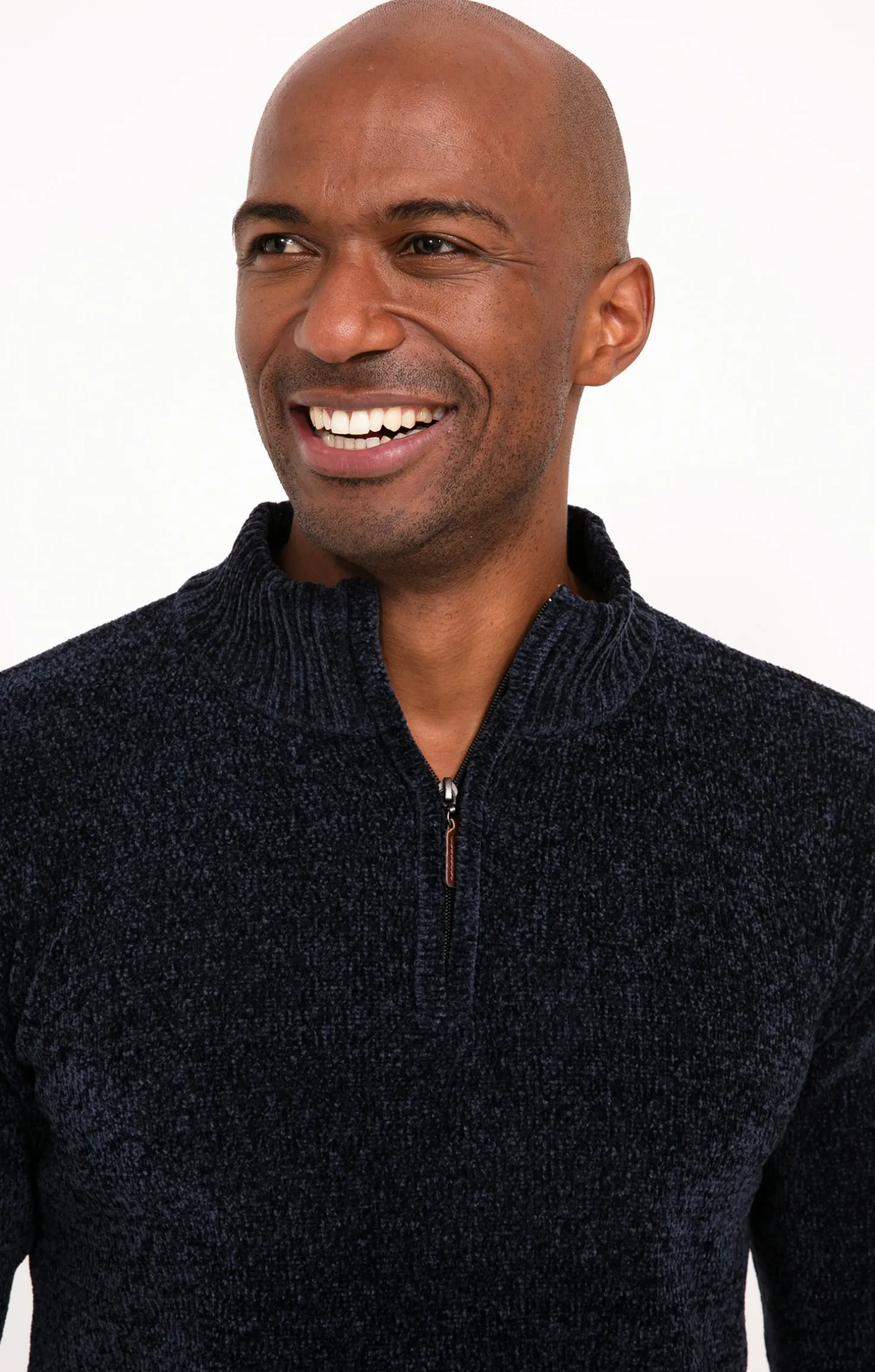 Pull col montant chenille -