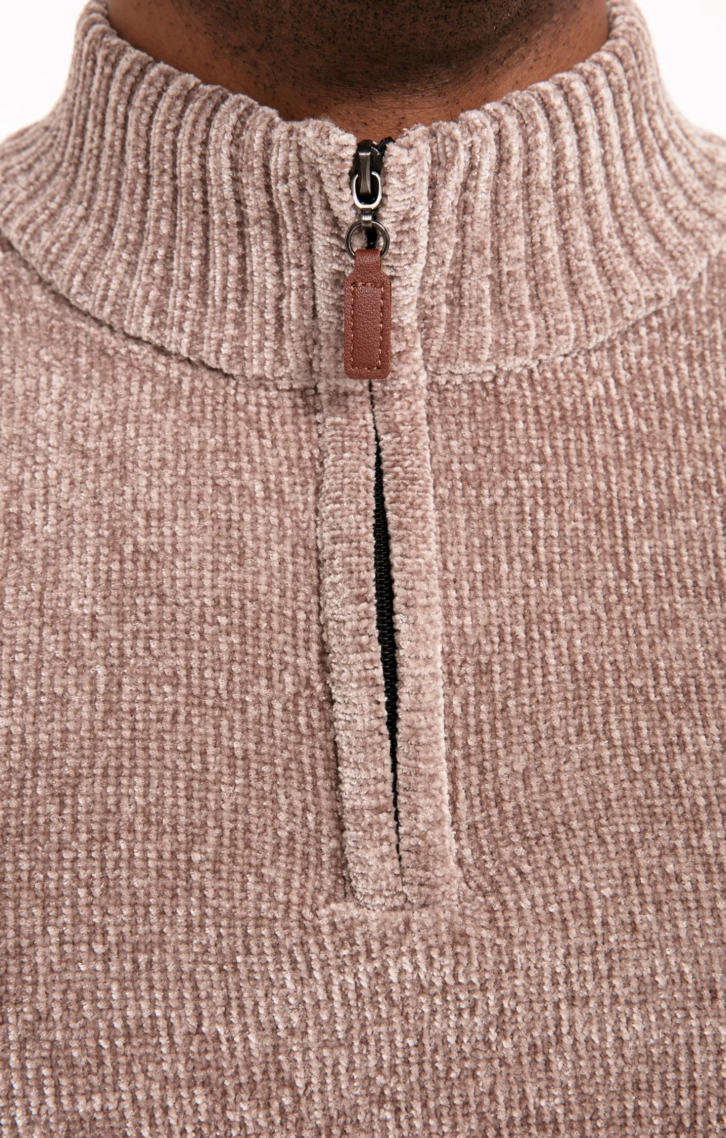 Pull col montant chenille -