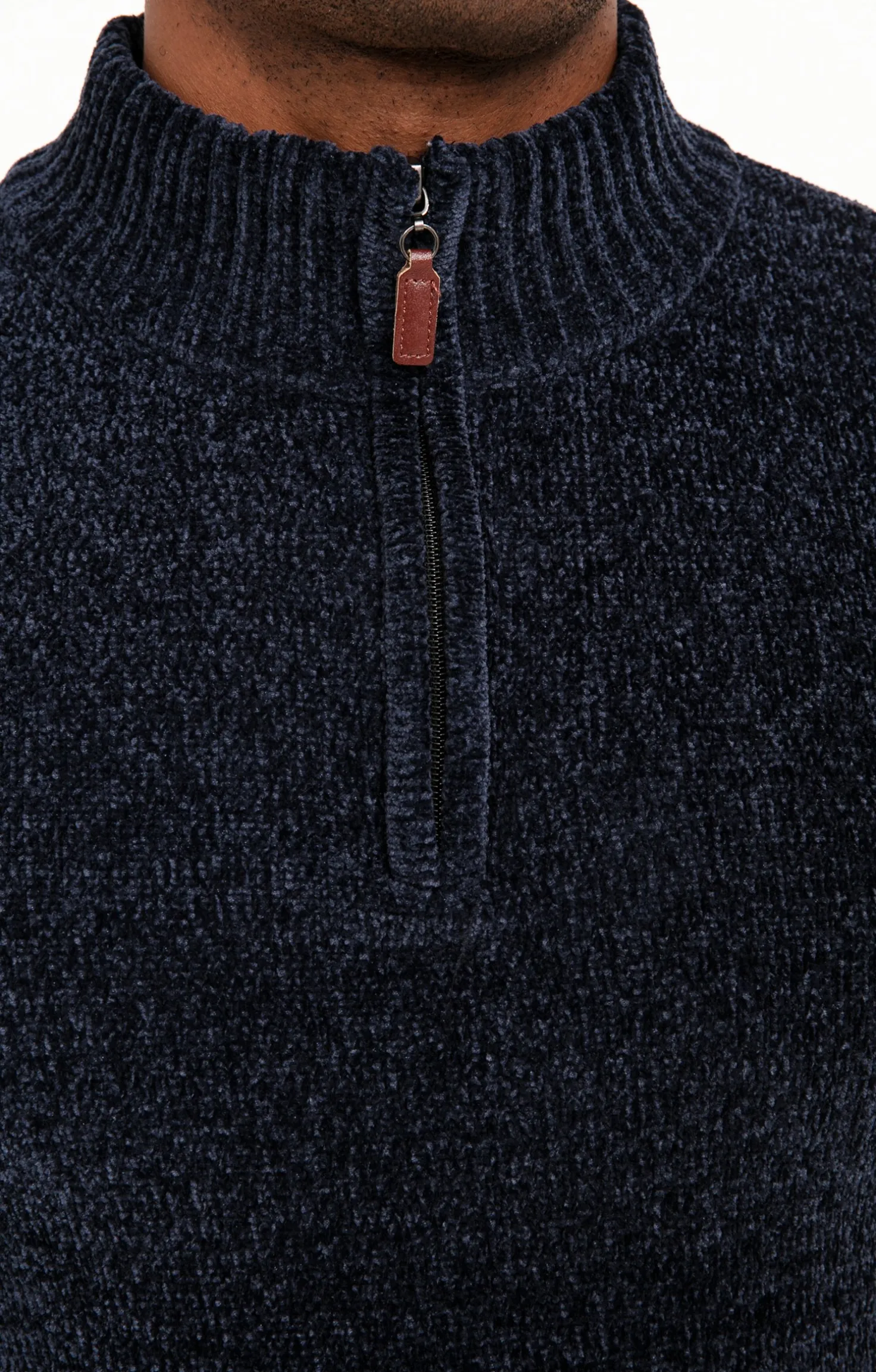 Pull col montant chenille -