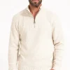 Pull col montant doublé polaire -