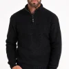 Pull col montant doublé polaire -