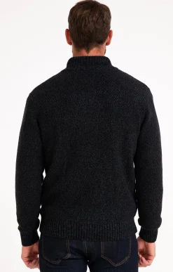 Pull col montant doublé polaire -