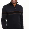Pull col montant rayé -