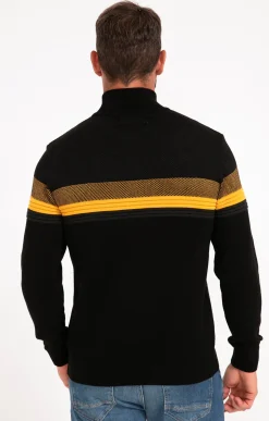 Pull col montant rayé -
