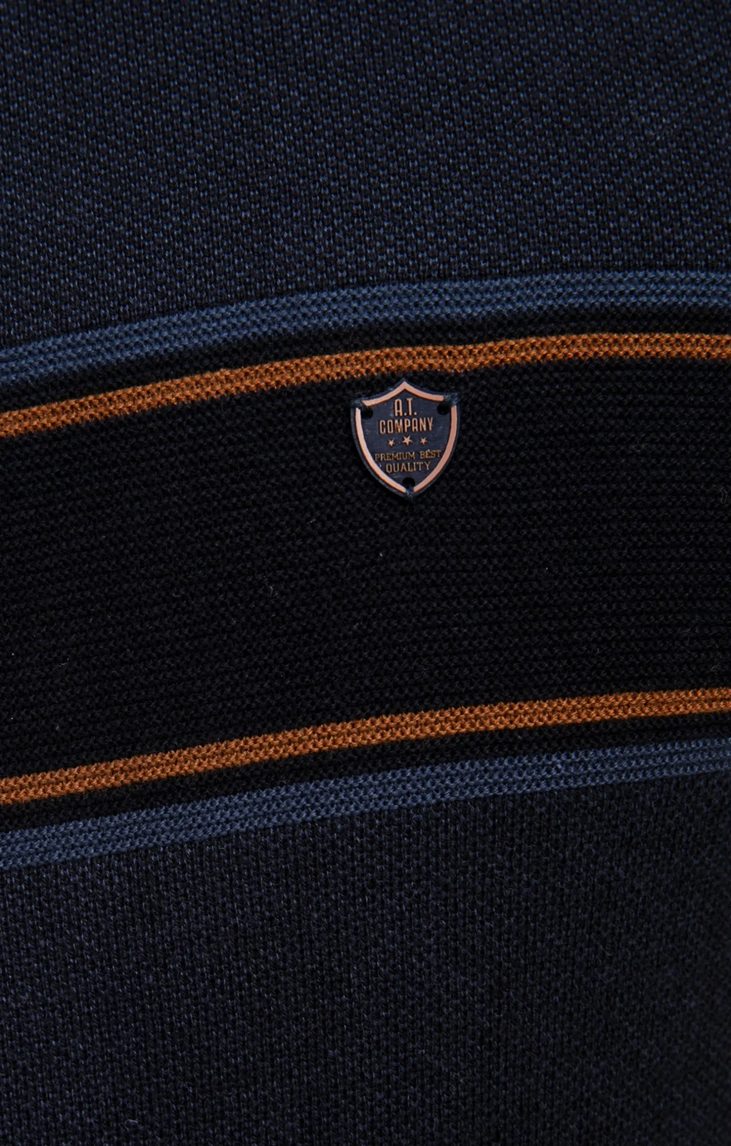 Pull col montant rayé -