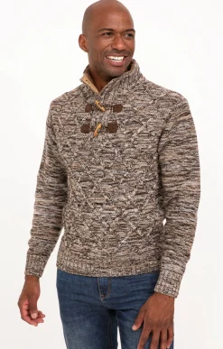Pull col montant torsadé -