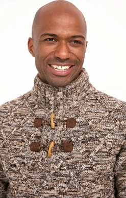 Pull col montant torsadé -
