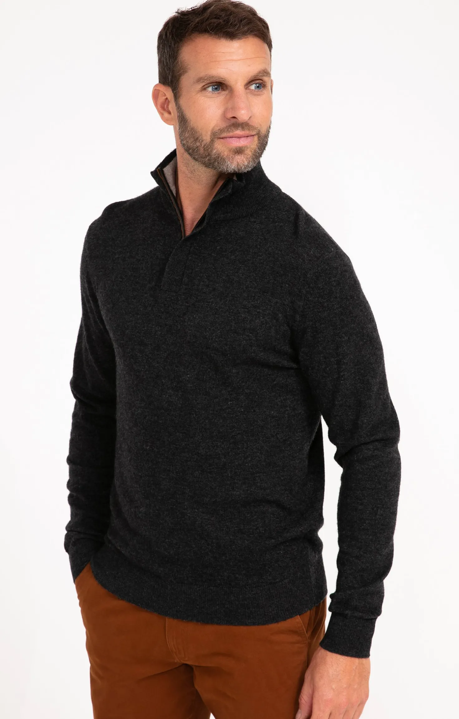 Pull col montant zippé -