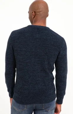 Pull col rond côtelé -