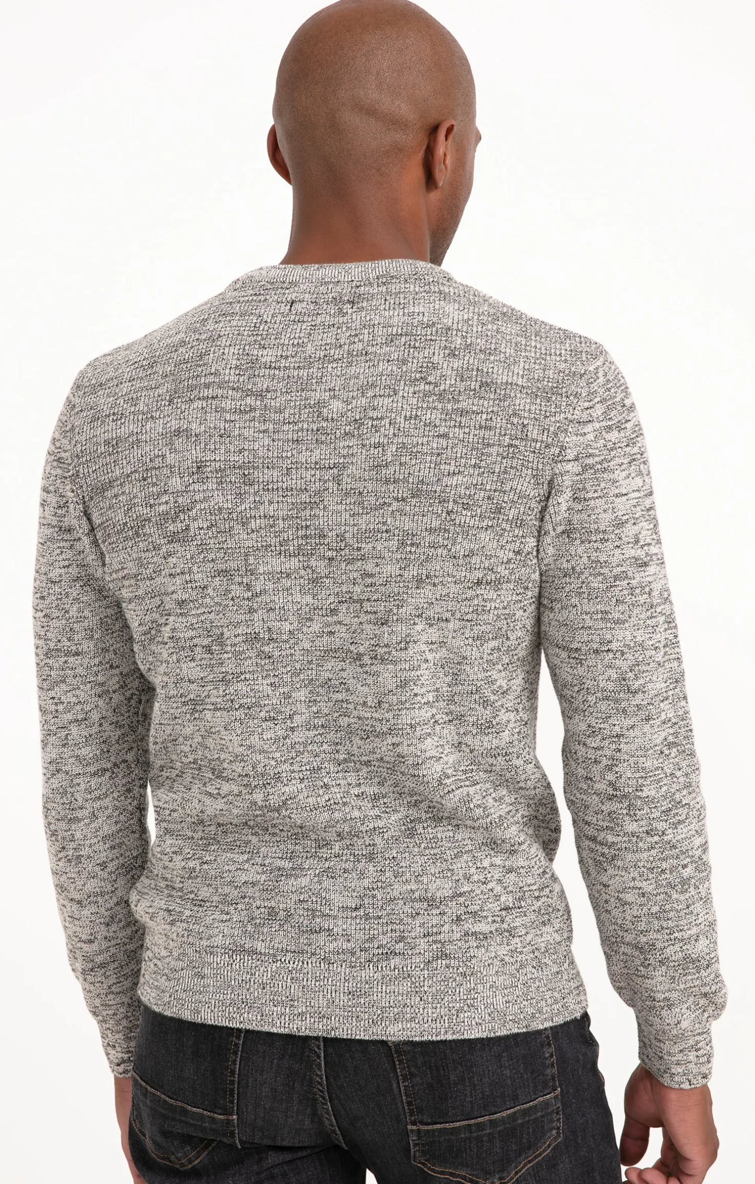 Pull col rond côtelé -