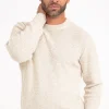 Pull col rond ecru -