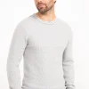 Pull col rond gaufré -