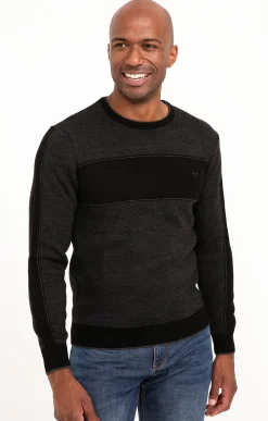 Pull col rond noir -