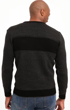 Pull col rond noir -