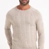 Pull col rond torsadé -