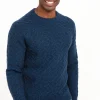Pull col rond torsadé -