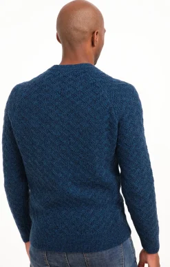 Pull col rond torsadé -