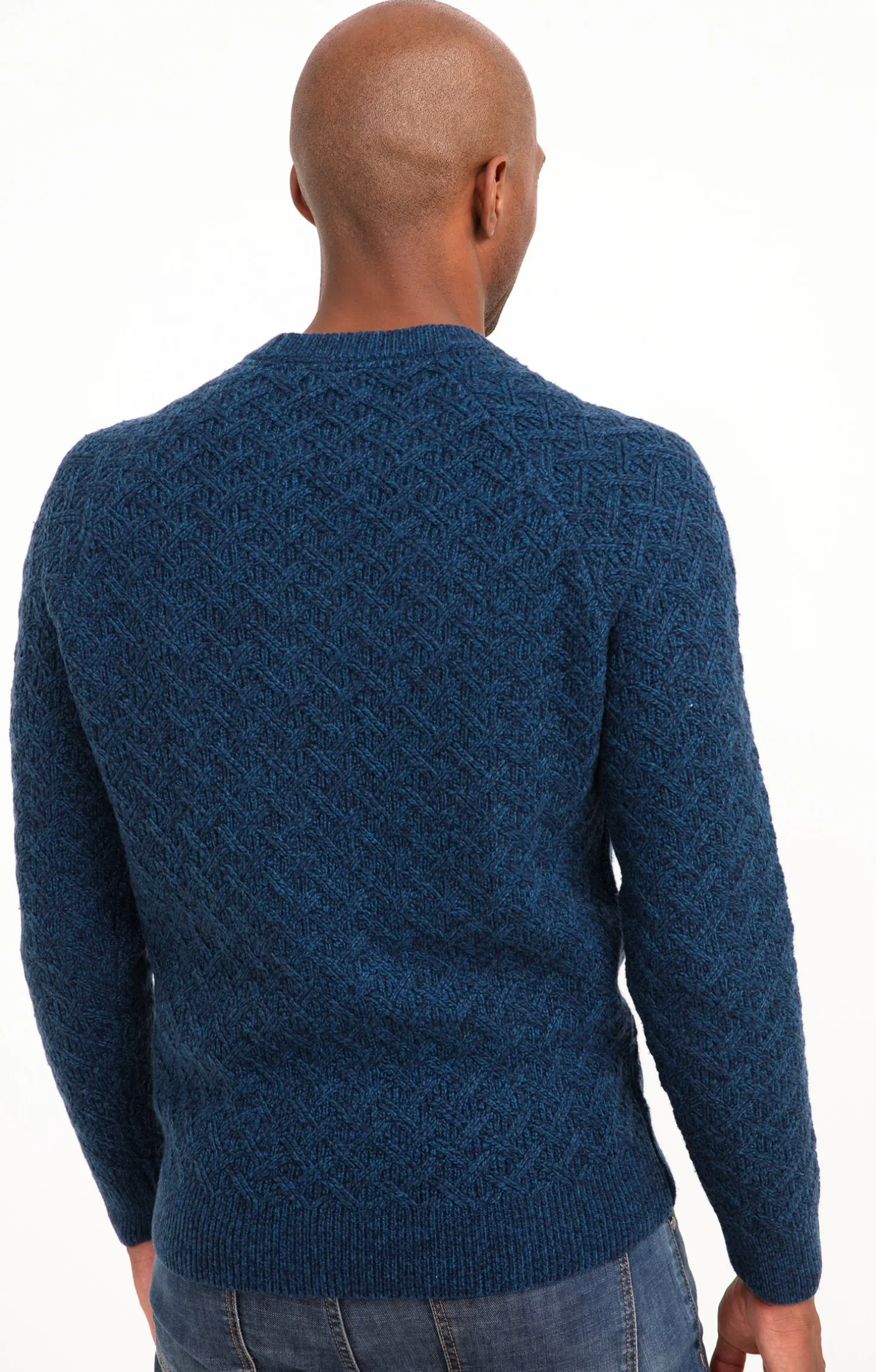 Pull col rond torsadé -