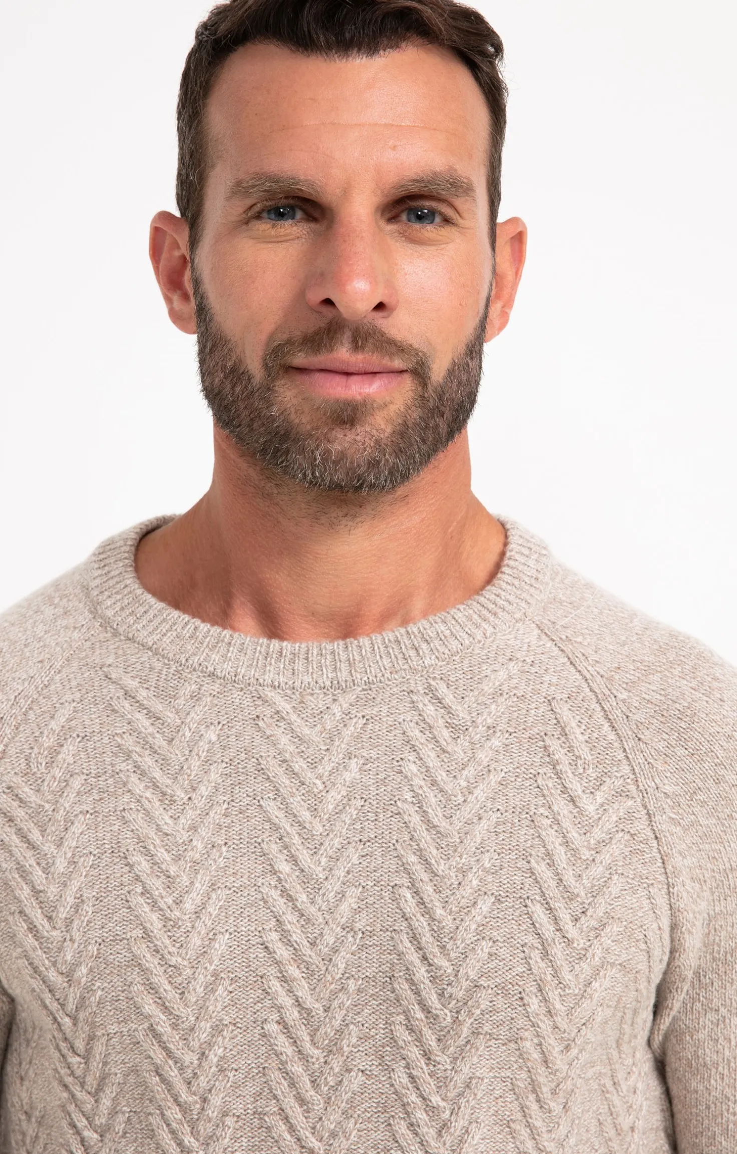 Pull col rond torsadé -
