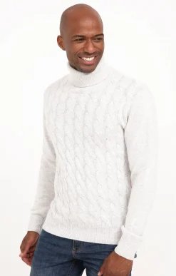 Pull col roulé torsadé -