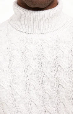 Pull col roulé torsadé -