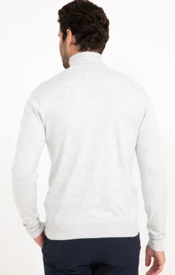 Pull col roulé uni -