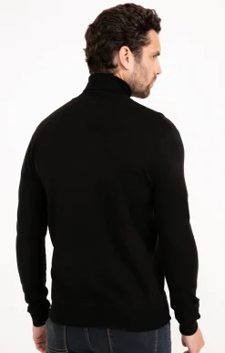 Pull col roulé uni -