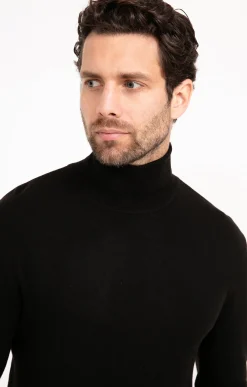 Pull col roulé uni -