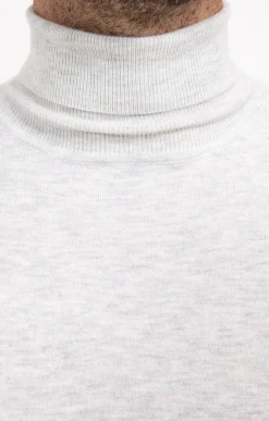 Pull col roulé uni -