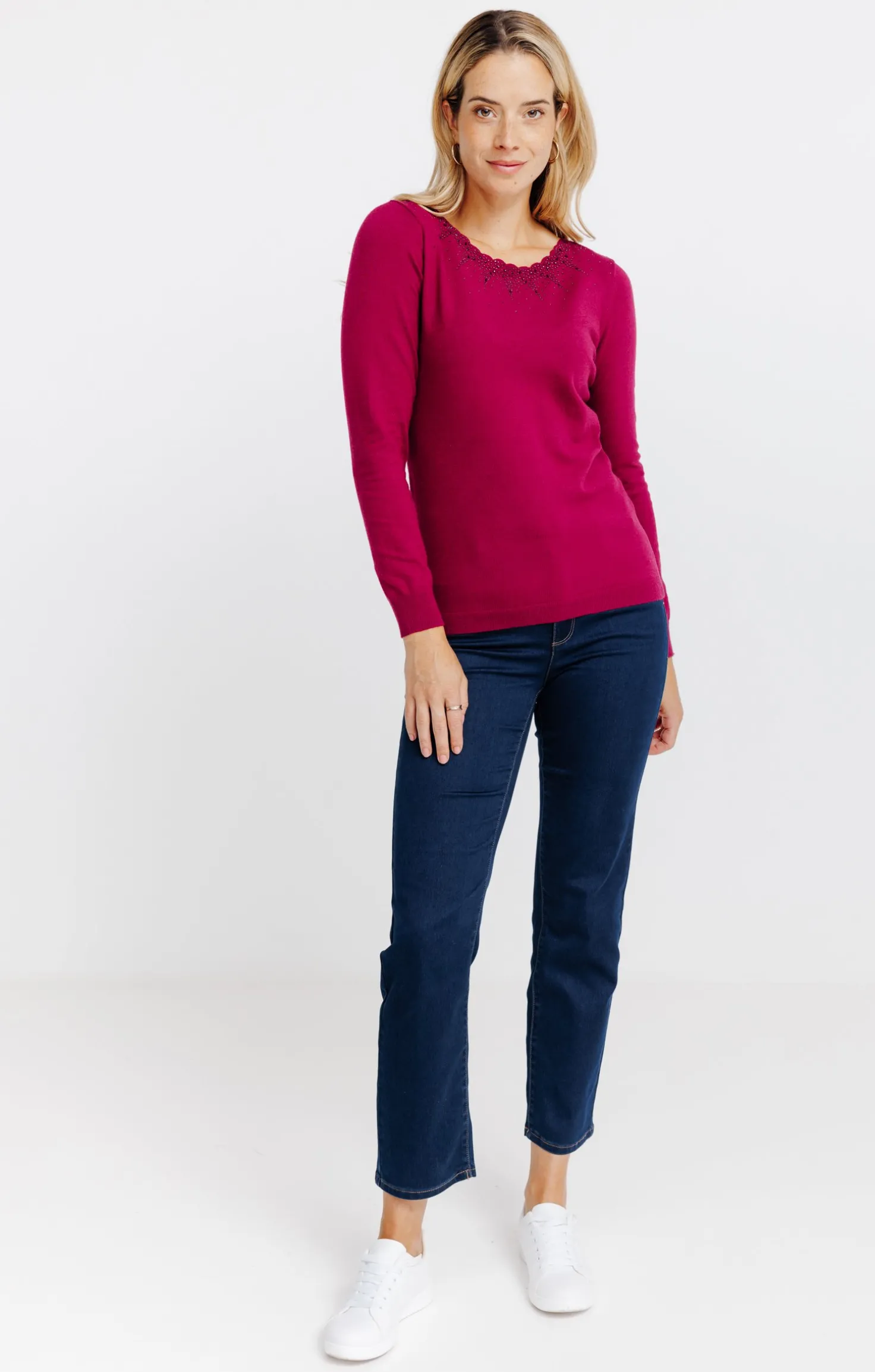 Pull détails festons -