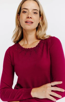 Pull détails festons -