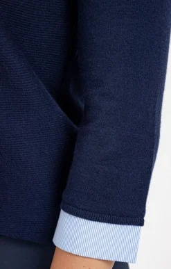 Pull 2-en-1 bicolore avec strass -