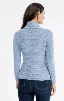 PULL EN CHENILLE TRICOTAGE FANTAISIE -
