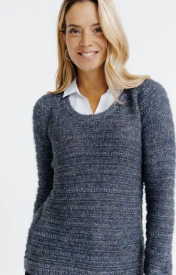 Pull 2-en-1 col chemise -