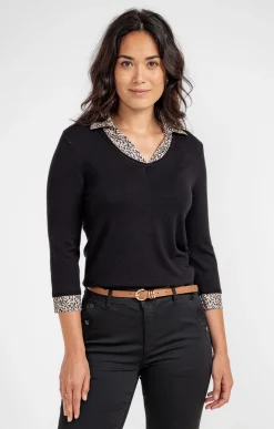 Pull 2-en-1 imprimé -