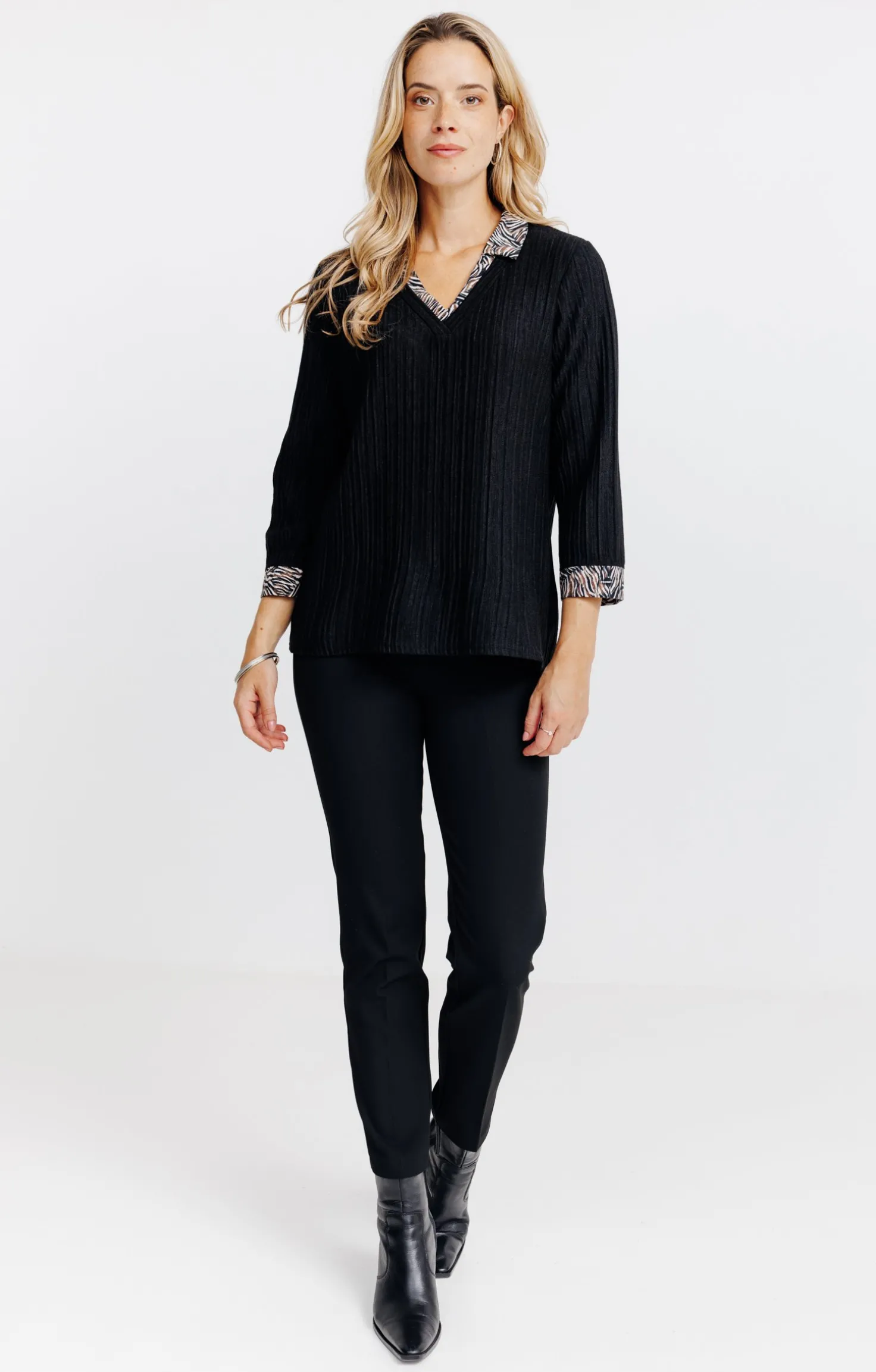 PULL 2EN1 MATIERE FANTAISIE -