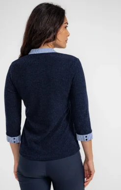 Pull 2-en-1 rayé -