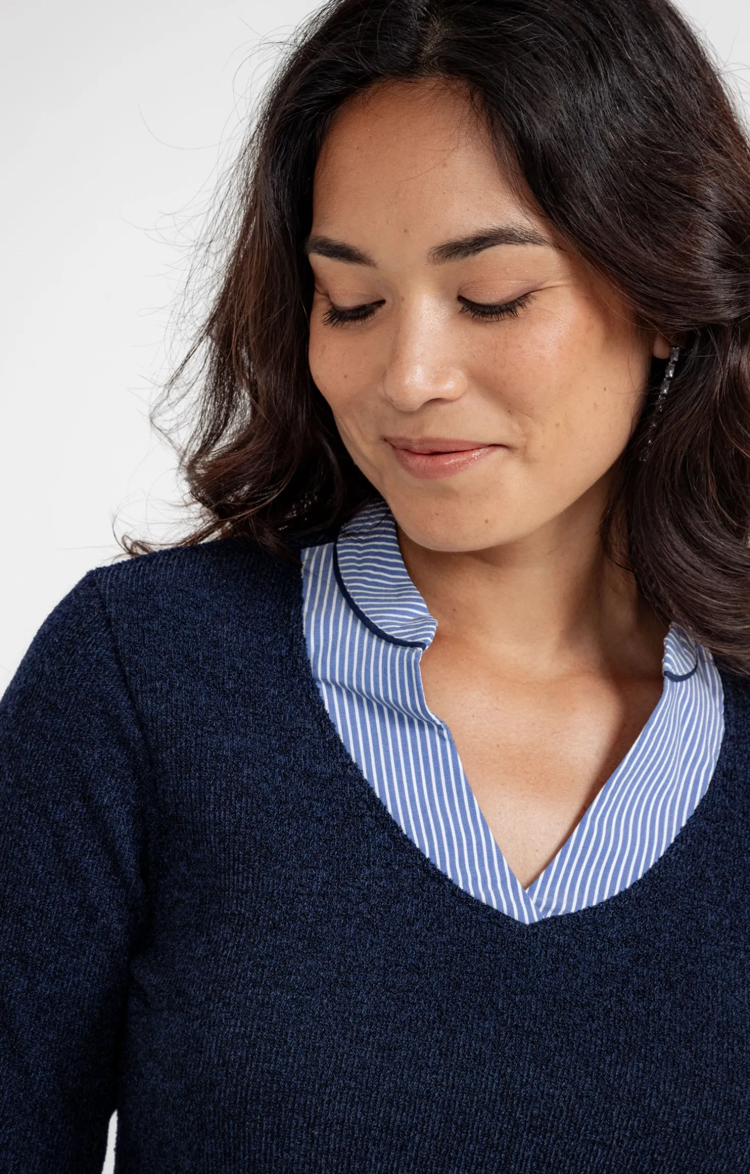 Pull 2-en-1 rayé -
