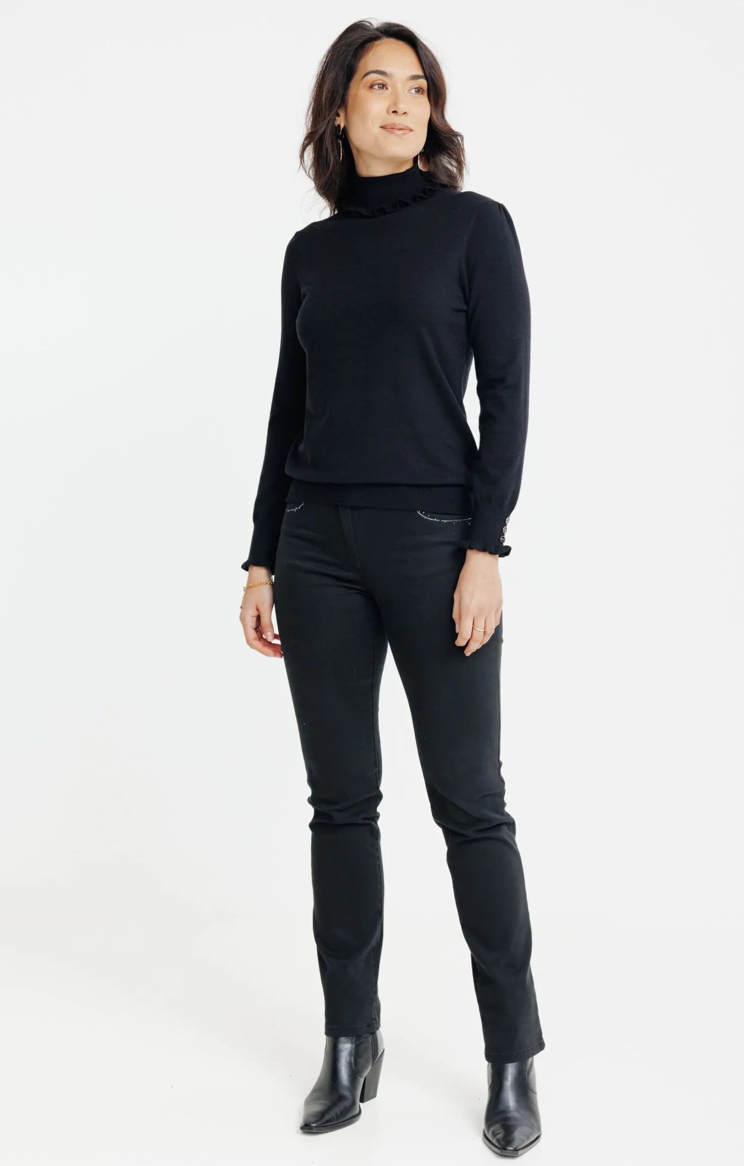 Pull finition froufrou -