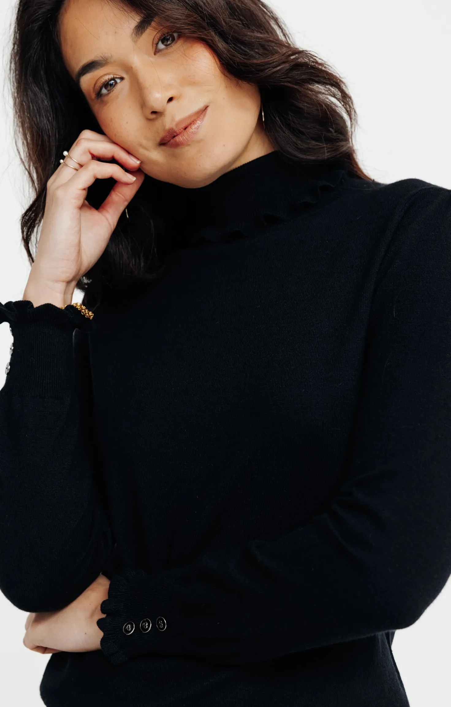 Pull finition froufrou -